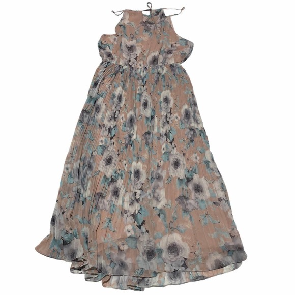 ANTHRO First Monday Pink Floral Ribbed Skirt Dress - Picture 5 of 12